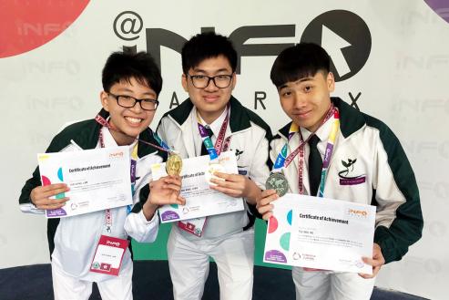 「中学资讯科技增润计划」伙伴学校学生在罗马尼亚举行的国际资讯科技大赛Infomatrix 2019获得两金一银的佳绩（附图）